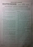 Snapper Lawn Mower V211PS V211P4 Owner, Service, Parts Manual 1975. Fixed Price $36.99.