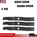 3PK Lawn Mower Blades For 60" Kubota K5645-34330 K5645-34340. Fixed Price $48.99.