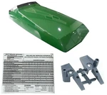 Upper Hood With Service Decal Replaces AM128986 Fits John Deere 415 425 455 445. Fixed Price $114.99.