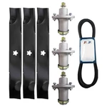 Deck Spindle Blade Belt Kit Set Fits Husqvarna MZ52 539112170 539112079. Fixed Price $118.80.