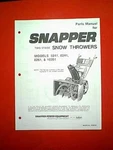 Snapper Two Stage Snowthrower Snowblower 5241 8241 8261 & 10301 Parts Manual. Fixed Price $8.00.