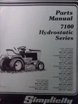Simplicity 7112 7114 7116 7117 7119 Hydrostatic Lawn Garden Tractor Parts Manual. Fixed Price $136.99.