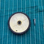 John Deere JS45 Mower Used Oem Front Wheel & Tire With Nut 7500544. Fixed Price $15.00.