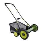Sun Joe Manual Reel 18" Push Behind Lawn Mower With Grass Catcher, SUJ-MJ501M. Fixed Price $129.99.