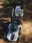 Ego 21" Self Propelled Cordless Electric Lawn Mower. Fixed Price $500.00.
