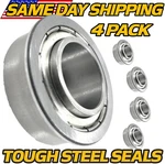 (4 Pack) Front Caster Wheel Bearings Fits Hustler Raptor Sd 60" W/ Steel Seals. Fixed Price $36.99.