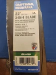 Craftsman, Husqvarna 22 Inch 3-IN-1 Mower Blade, Arnold 490-100-0130. Fixed Price $9.99.