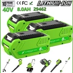 1-3PACKFOR Greenworks G-max Lithium 40V 8.0AH Battery 29472 29462 29252 20202 Us. Fixed Price $43.98.