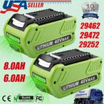 1-2PACK Volt 8AH 29472 For Greenworks Lithium G-max Battery 29462 2500502. Fixed Price $45.98.