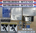 Mitsubishi MT372D Tractor Mower Reproduction Decal Set. Fixed Price $127.00.