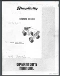 Simplicity Tractor Owner & Parts Manual 45 Pages Comb Bound. Fixed Price $19.95.