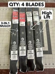 4-PACK Lot Genuine Mtd Troy-bilt 3-IN-1 Mulching Mower Blade 942-0741 High Lift. Fixed Price $59.96.