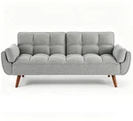 75IN Velvet Convertible Loveseat Sleeper Sofa Adjustable Backrest Folding Bed. Fixed Price $342.99.