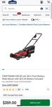 New Craftsman CMCMW220P2 20" Cordless Mower. Fixed Price $220.00.