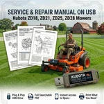 Kubota ZD18 ZD21 ZD25 ZD28 Mower Service Repair Workshop Manual On Usb. Fixed Price $23.99.
