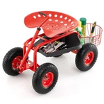 Costway Extendable Handle Garden Cart Rolling Wagon Scooter-red Color:. Fixed Price $229.69.