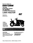 Owner Manual Sears Craftsman 16.5 Hp Lawn Tractor 42 Mower- Model 917.271111. Fixed Price $21.95.