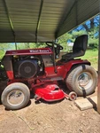 Wheel Horse 518-H Riding Lawn Mower Hydro Onan Engine Hour Meter Red. Fixed Price $650.00.
