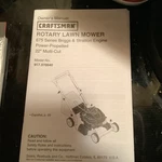 Owner Manual Sears Craftsman 675 Series Lawn Mower 22 -model 917.370640. Fixed Price $14.99.