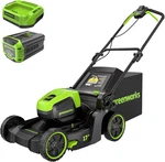 Greenworks 60V 17-INCH Brushless Mower With 4.0AH Battery & Charger 40MIN. Fixed Price $308.50.