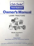 Cub Cadet Ccc Mtd 12.5 H.p 38" 1315 Gear & 1320 Hydro Lawn Tractor Owners Manual. Fixed Price $67.99.