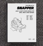 355Z 360Z 365Z Hydro Drive Ztr Mower Parts Manual Fits Snapper 24HP 26HP 1225. Fixed Price $19.97.