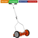 1204-14 14-INCH 4-BLADE Push Reel Lawn Mower, Red. Fixed Price $144.13.