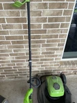 Greenworks 2516402 40V 21IN. Self Propelled Mower And Edger (2 Items). Fixed Price $200.00.