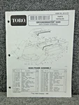 Oem Factory Toro 322D Groundsmaster Mower Parts List Manual 3314-478. Fixed Price $59.99.