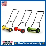 14/16 Inch Manual Push Reel Lawn Mower, 5-BLADE Adjustable Height Grass Catcher. Fixed Price $56.99.