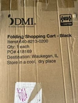 Costway Heavy Duty Folding Double Basket Utility Shopping Cart - Black. Fixed Price $55.00.