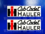 2X Cub Cadet White Hauler Stickers Decals Garden Tractor Lawn Pick The Size. Fixed Price $26.99.