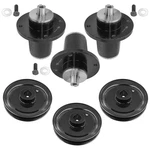 604255 607407P 770842 54" Deck Spindle & Pulley For Hustler X-one. Fixed Price $230.00.