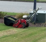Tru-cut C-27 Walk-behind Lawn Mower, Gasoline Reel/cylinder Blade, Red. Fixed Price $2200.00.