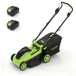 Cordless Lawn Mower, 17" Battery Powered Electric Push 2X20V 4.0AH. Fixed Price $160.54.