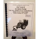 Sears 10" Busting Plow Implement Garden Tractor Owner & Parts Manual 917.253020. Fixed Price $8.95.