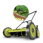 Sun Joe Manual Push Reel Lawn Mower, 20 Yard Trimmer With Grass Catcher, MJ502M. Fixed Price $139.99.