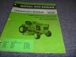 Deutz Allis 900 912H 914H 916H 917H 919H Lawn Garden Tractor Operator Manual Xz. Fixed Price $104.49.