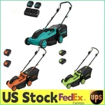 17INCH 2-IN-1 Powered Cordless Electric Walk-behind Push Lawn Mower W/2 Batterie. Fixed Price $158.99.