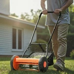 Vevor 16-INCH Push Reel Lawn Mower 5-BLADE Adjustable Height With Grass Catcher. Fixed Price $85.90.