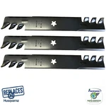 3 Pack Mulching Blades For Husqvarna 52" MZ5225ZT 5-PT Star Usa Made 521981501. Fixed Price $54.95.