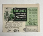 1953 Bolens: Garden Tractors Print Lady Operating All Year Round. Fixed Price $12.25.