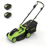 Cordless Lawn Mower 17-INCH Battery Powered Electric Push. Fixed Price $180.85.