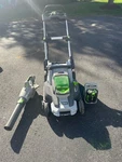 Ego Cordless Lawn Mower LM2000-S 20IN W/ New Battery And LB4800 Leaf Blower. Fixed Price $427.45.