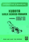 Kubota W5019 W5021 Walk Mower Operators Manual. Fixed Price $8.58.
