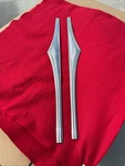 1953, 1954, Pontiac 4-DOOR Shark Fin Moldings, Back Trim. Custom Chevrolet. Oem.. Fixed Price $359.00.