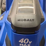 Kobalt 40V Walk-behind Lawn Mower 21" Brushless Composite Deck Battery Kit. Fixed Price $379.00.