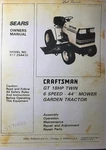 Sears Craftsman 18 Hp 6SP Lawn Garden Tractor 917.254410 Owner & Parts Manual. Fixed Price $101.14.