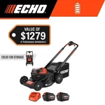 Echo 56V 21 In. Cordless Battery Self-propelled Lawn Mower W/ (2) Batteries. Fixed Price $659.95.