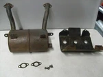 John Deere LX178,LX188 Oem Muffler & GUARD-USED-AM117092,AM118308. Fixed Price $65.00.